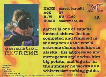 1994 Vision Generation Extreme #48 Garret Barteltt Back